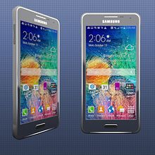Samsung Galaxy Alpha 3d model. 3D, Design, Accessor, Design, Product Design, Graphic Design, Industrial Design, Interactive Design, and Traditional illustration project by Hayk Gasparyan - 12.18.2014