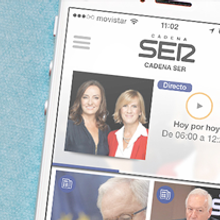 Cadena SER. Programming, Art Direction, Design, Graphic Design, and UX / UI project by Fourandgo Mobile - 12.21.2014