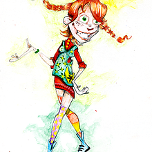 Pippi. Projekt z dziedziny Trad, c i jna ilustracja użytkownika Jaime Lopez Boyero - 22.12.2014
