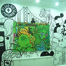 Lienzo+ Mural para tienda. Fine Arts, Traditional illustration, and Painting project by Del Hambre - 12.22.2014