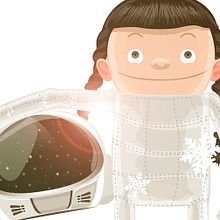 Xmas Cristina Blanco 2014. Character Design, Graphic Design, and Traditional illustration project by Julio Ríos - 12.24.2014