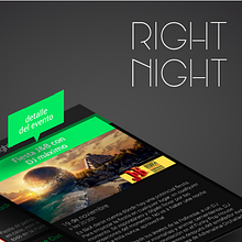 Right Night app. Un proyecto de Diseño gráfico y UX / UI de Adrià Pérez Pla - 04.01.2015