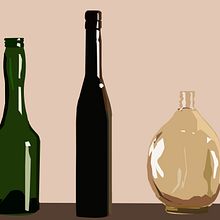 Botellas. Ilustración Vectorial . Design, and Traditional illustration project by Sara Solana - 01.07.2015