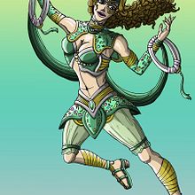 Diseño libre de personaje femenino y vestuario.. Un proyecto de Diseño de personajes, Diseño de vestuario, Diseño gráfico e Ilustración tradicional de Daniel Echevarría Villaverde - 01.01.2015