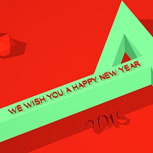 NEW YEAR 2015. Un proyecto de 3D, Animación y Dirección de arte de NUDO Motion Design Studio - 08.01.2015