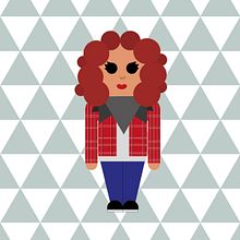 Retrato sintético. Ilustração tradicional projeto de Lucía Hernández - 08.01.2015