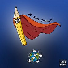 Je suis Charlie Ein Projekt aus dem Bereich Traditionelle Illustration von Javier Usón - 09.01.2015