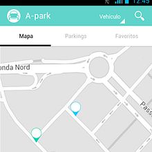 Interactive Design: A-park (App to find parking). Un progetto di Graphic design e Design interattivo di Sandra Allen - 12.01.2015