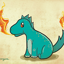 Charmander's cousin. Un proyecto de Diseño, Diseño de personajes, Diseño gráfico e Ilustración tradicional de Claudia Margarita Suárez Santos - 12.01.2015