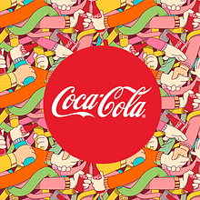 Diseño de patrón para Coca Cola. Pattern Design.. Un progetto di Direzione artistica, Design e Illustrazione tradizionale di Óscar Lloréns - 13.07.2014