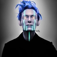 Tilda Swinton Robotized. Photograph, and Traditional illustration project by Luaiso Lopez - 04.20.2011