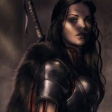 Lady Soldier. Character Design, and Traditional illustration project by Jose Barrero - 03.17.2014