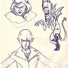 Demons layout. Ilustração tradicional projeto de Jaume Turon Auladell - 19.01.2015