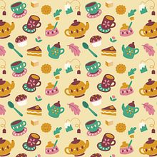 Colección Tea Time. Arts, Crafts, Traditional illustration, Vector Illustration, and Pattern Design project by Rocío Sánchez - 08.01.2014