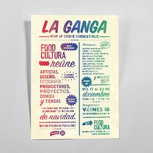 La Ganga - Food Cultura's pop-up market. Graphic Design, T, and pograph project by Claudia Galindo Chacón - 01.21.2015