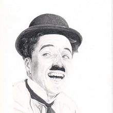 Charles Chaplin. Ilustração tradicional projeto de María Bravo Guisado - 21.01.2015
