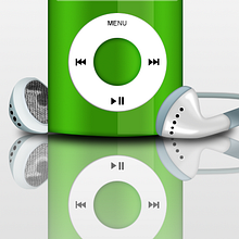 Illustración hiperrealista de un iPod. Un progetto di Graphic design di Marta Vega - 23.01.2015