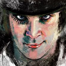 Alex DeLarge. Retrato experimental. Fine Arts, Traditional illustration, and Painting project by IFARA MELIAN ASENSIO - 01.24.2015