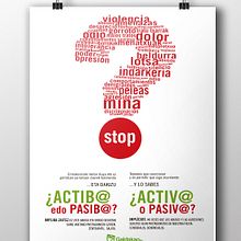 Cartel contra violencia de género. Propuesta.. Un proyecto de Diseño gráfico de Laura Ibarra Pérez - 26.10.2014