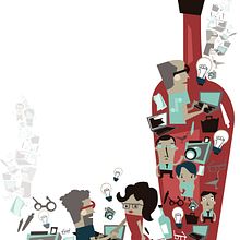 Ilustración Publicitaria para Evento de Empresarios. Graphic Design, and Traditional illustration project by daniel pineda zapata - 01.26.2015