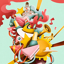 Ilustración para marca de cerveza. . Un progetto di Direzione artistica, Illustrazione tradizionale e Pubblicità di Óscar Lloréns - 27.01.2015