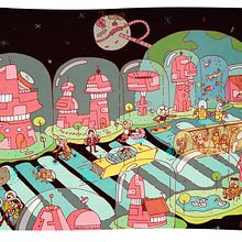 En el futuro hay churros. Un projet de Illustration traditionnelle de Dani Blanc - 27.01.2015