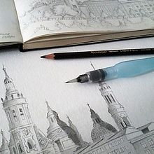 Dibujando El Pilar fuera del cuaderno Ein Projekt aus dem Bereich Bildende Künste und Traditionelle Illustration von Javier Usón - 28.01.2015
