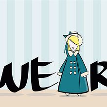 verbo 'to wear' para theiregularproject. Traditional illustration project by Estela Pedrero - 01.28.2014