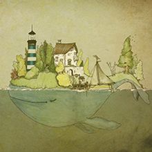 Ilustración: The Whale. Traditional illustration project by oscar civit vivancos - 02.02.2015