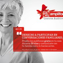 Centros Auditivos Amplifon. Br, ing, Identit, Cop, writing, Art Direction, Design, Editorial Design, Marketing, and Packaging project by Berta López Fernández - 11.19.2012