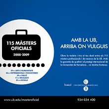 Campaña Masters UB. Cop, writing, Design, Education, and Marketing project by Berta López Fernández - 03.03.2010
