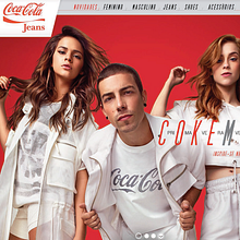 Web Coca-Cola Jeans Brasil - Tienda online 2015. Art Direction, and Web Design project by Berta López Fernández - 01.03.2015