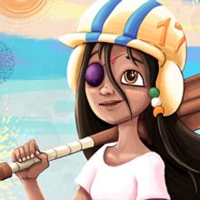 Indian Cricket Girl. Un progetto di Animazione, Character design, Illustrazione tradizionale e Design editoriale di (Igor Ramos Peula) - 08.02.2015