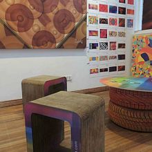 La divina Feria 2014 - Intervención espacios y exhibición. Design, e Design de produtos projeto de Ecodiseño 100% carton personalizado - 08.02.2015