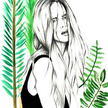 Ilustración Wild Girl. Graphic Design, and Traditional illustration project by Mariam Tronchoni Costa - 02.10.2015