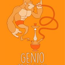 Genio trabajando. Character Design, Graphic Design, and Traditional illustration project by Laura Núñez Carpintero - 02.02.2015