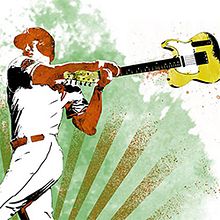 Baseball + Music. Design, and Traditional illustration project by Goo Joob - 02.12.2015