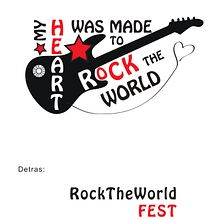 Diseño de camisetas - Rock The World Fest. Projekt z dziedziny Projektowanie graficzne, Br, ing i ident, fikacja wizualna, W, darzenia, Trad, c, jna ilustracja i Sitodruk użytkownika Ana Almela Torras - 18.02.2014
