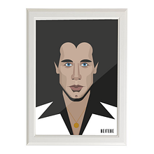 John Travolta. Graphic Design, and Traditional illustration project by beitebe - 02.18.2015