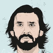 Andrea Pirlo. Art Direction, Design, and Traditional illustration project by Pablo Poveda - 02.19.2015