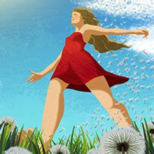 Red dress. Un proyecto de Diseño e Ilustración tradicional de juli vasilieva - 19.02.2015