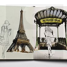 Sketchbook and real image. Fine Arts, Design, Character Design, Traditional illustration, and Painting project by Santos Barrios Gragero - 02.21.2015