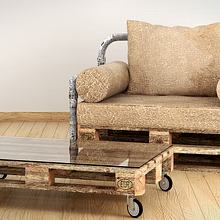 Pallets actualizados. Un progetto di 3D, Architettura, Design e creazione di mobili, Design industriale, Architettura d'interni e Interior design di Juan Carlos Blanco - 21.02.2015