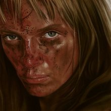 Retrato de Uma Thurman (Kill Bill). Un progetto di Belle arti e Pittura di Adrián Durá Reina - 21.02.2015