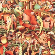Portada Pantones. Un progetto di Design e Illustrazione tradizionale di Juan Díaz-Faes - 24.02.2015