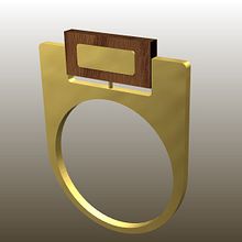 Gold and wood . Desain Perhiasan proyek oleh Santi Casanova González - 02.25.2015