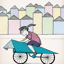 Bikefriendly. Traditional illustration project by vanessa santos - 02.25.2015