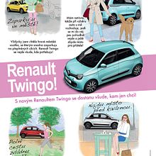 Ilustración Cosmopolitan CZ / Renault. Graphic Design & IT project by Nora C. M. - 11.18.2014