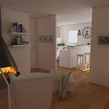 Render Interior - Casa de la Pineda . 3D, Architecture, Interior Architecture & Interior Design project by Dani Mercado - 03.01.2015