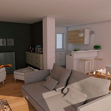 Render Interior - Les Corts. 3D, Architecture & Interior Design project by Dani Mercado - 03.01.2015